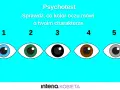 Pięć stylizowanych oczu w różnych kolorach: niebieskim, zielonym, czarnym, brązowym i szarym, z numerami od 1 do 5.
