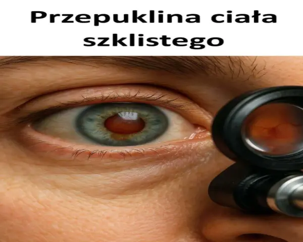 Badanie oka, widoczne odklejenie ciałka szklistego.