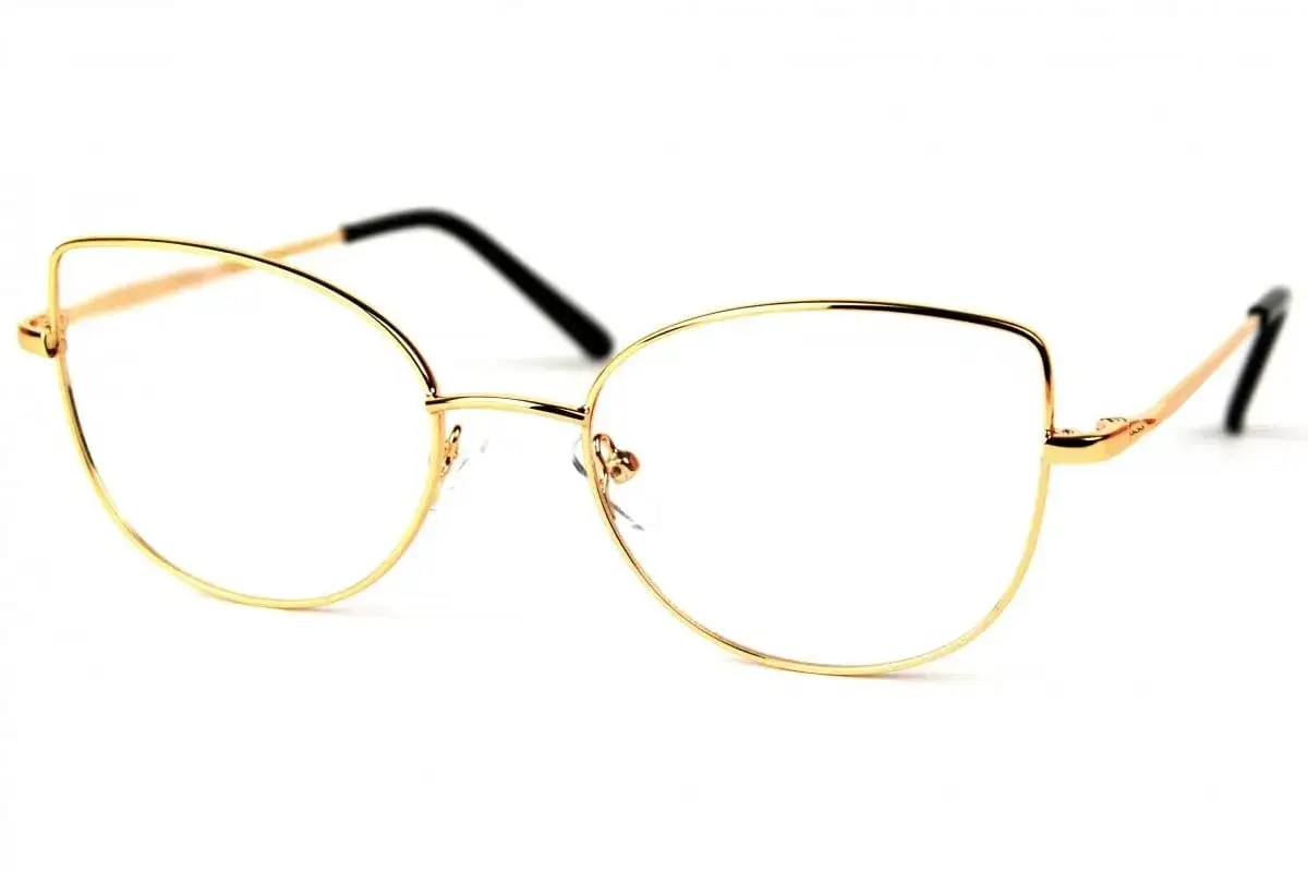różne style złotych oprawek okulary
