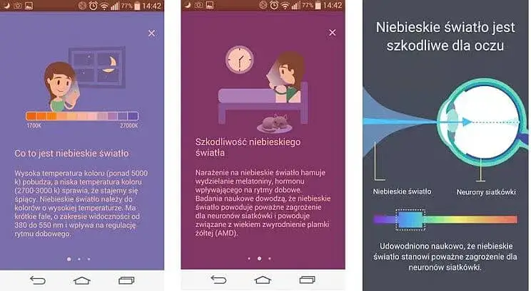 filtr światła niebieskiego ikona telefon